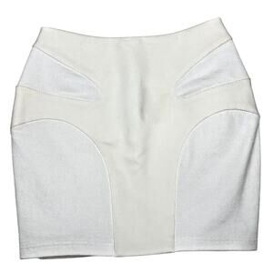 UNIQUE Dion Lee Off-White Contour Stitch Bandage Style Mini Skirt High Waist S